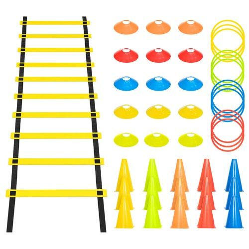 Agility Speed Hurdles Ladder Cones Marker Set Football Training Sports Equipment