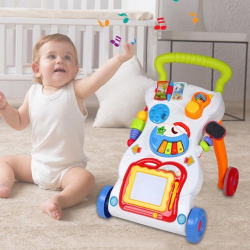 2in1 Baby Walker First Steps Activity Bouncer Musical Toys Car Along Ride On  Go — image 6