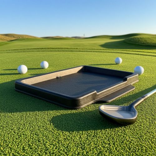 Practice Accessory Sturdy Golf Ball Tray Portable for Hitting Mat Side, Golfers — image 2