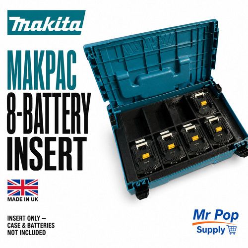 For Makita 18V LXT 8 Battery Storage Insert MAKPAC Case Organiser Heavy Duty