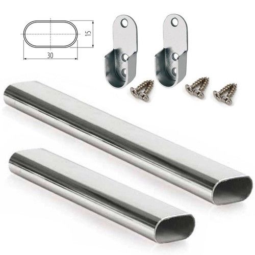 Wardrobe Rail Oval Chrome Hanging Hanger Pole Closet 30mm Clothes HomeCentre?