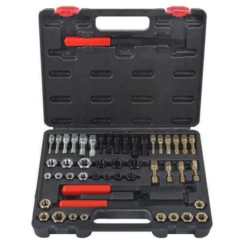 49PC Thread Repair Chaser Kit UNC UNF Metric Thread Restorer Tap and Die Tool — image 7