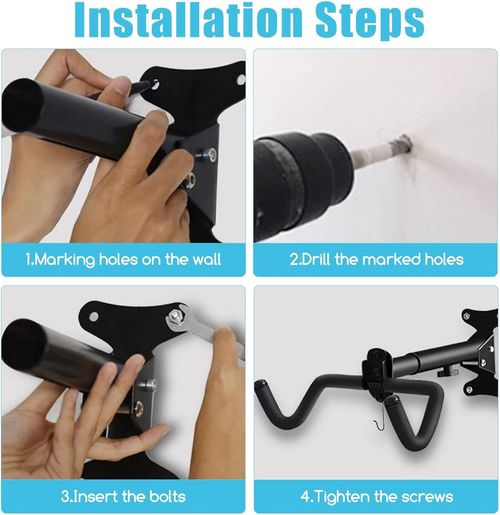 Bike Storage Hanger Wall Mounted Adjustable Bicycle Hook Rack Garage Stand Tool — image 8