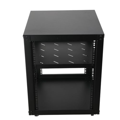 12U 19" Rackmount Server Frame Network Cabinet Open Frame Server Rack Black — image 6