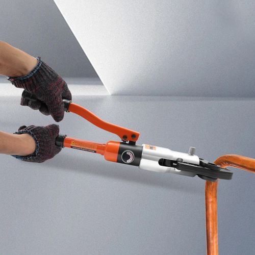 10T Hydraulic Pipe Crimper Aluminum Tube Press Clamp Pliers Crimping Tool 5 Dies — image 8