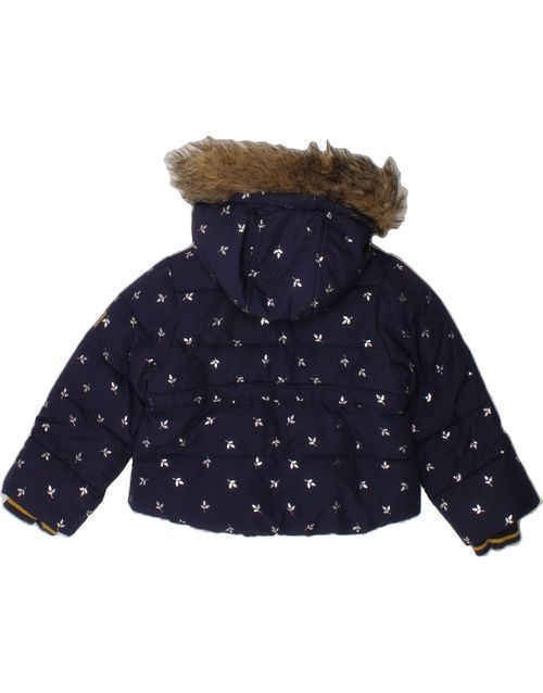 JOULES Baby Girls Padded Padded Jacket 18-24 Months Navy Blue Floral AK01 — image 2