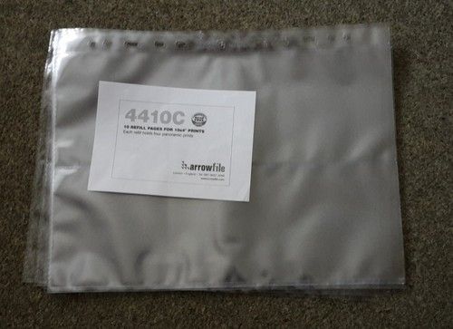 7 UNUSED Arrowfile Pocket Refill Sleeves: Double 4x10" 4410C (from a pack of 10)