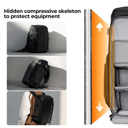 K&F Concept 25L Large Capacity Camera Backpack Storage Bag for DSLR Photography — image 7