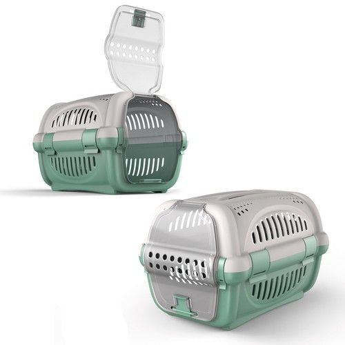 Large Cat Carrier Box Puppy Portable Pet Transporter Cage Vet Safe Travel Crate