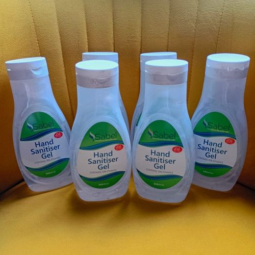 Sabel Hand Sanitiser Gel 500ml Clear 70% Alcohol Antibacterial Pack of 6