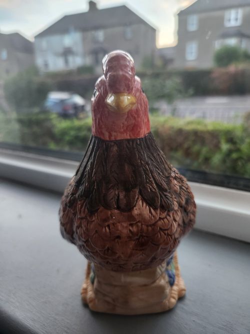 Vintage Ceramic Chicken Planter Cottagecore — image 2