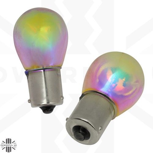 2x Diadem Orange Indicator Bulbs Oil Chromed 12v 21w PY21W BAU15s Rotated Pin