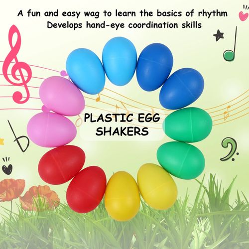 12Pcs Egg Shakers Musical Instruments Percussion Egg for Kids Toy Plastic Easte — image 7