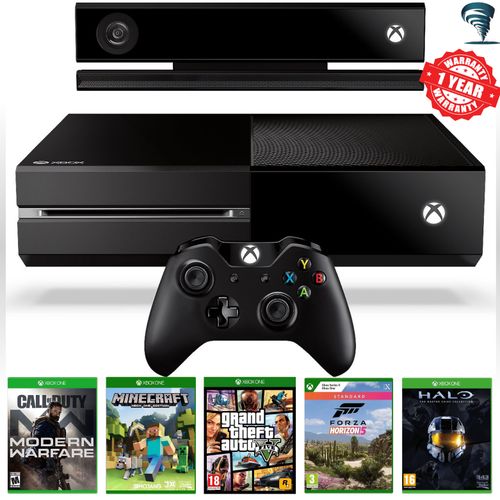 Microsoft Xbox One 500GB 1TB Home Console Black Kinect WITH CONTROLLER + CABLES — image 1