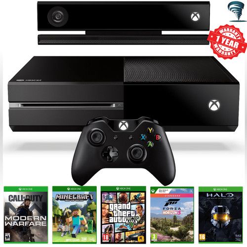 Microsoft Xbox One 500GB 1TB Home Console Black Kinect WITH CONTROLLER + CABLES
