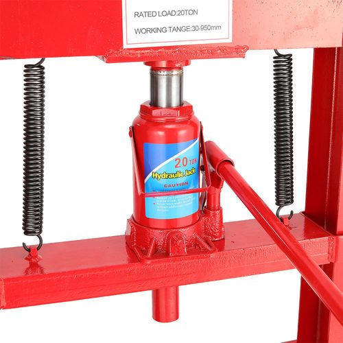 20T Hydraulic Bench Press Heavy Workshop Garage Car Bearing Heavy Duty Tools Red — image 8