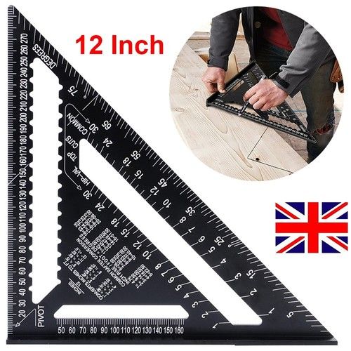 30CM Roofing Speed Square Rafter Angle Finder Aluminium Measuring Tool