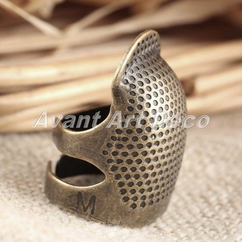 Metal Thimble S/M Size Antique Needles Embroidery Finger Protector Sewing Tool