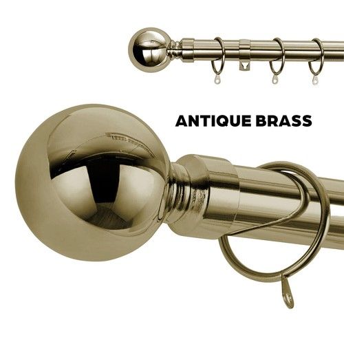 Heavy Duty Metal Curtain Pole Rod 28mm W Superior Finials, Rings & Rod Fittings