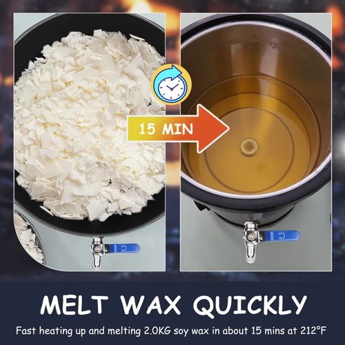 6L 1100W Commercial Wax Melter for Candle Soap Making Electric Melting Pot 220V — image 8