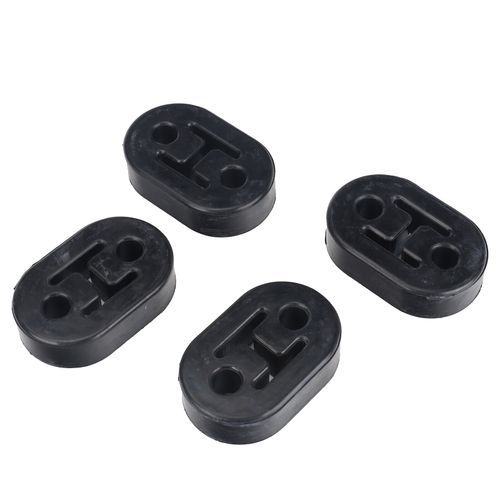 4X UNIVERSAL RUBBER EXHAUST MOUNTING EXHAUST HANGER 2 HOLE HEAVY DUTY HANGERS — image 2