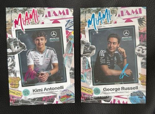 George Russell and Kimi Antonelli  🏁 Miami Driver Cards 2026 🏁