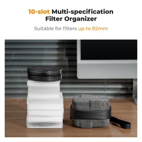 K&F CONCEPT 10 in 1 Lens Filter Case, Hard Shell Camera Filter Pouch Up to 95mm — image 6