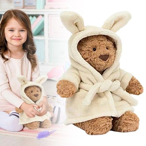 10" Jellycat Bartholomew Bear Bathrobe plush doll- With Tag+ Dust Bag