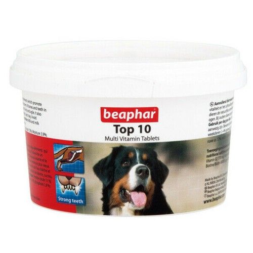 Beaphar Top 10 Multi-Vitamin for Dogs Essential Vitamins / Minerals 180 Tablets
