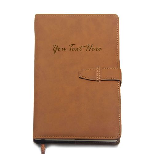 Personalised PU Leather Notebook Lined Journal Diary Notepad Engraved Your Text — image 1