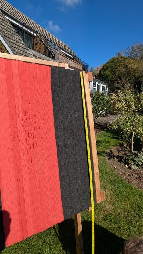 Wooden A-Frame Archery Target Boss Stand with Red/Black Foam Boss Panel — image 4