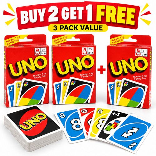 UNO Card Game Single 2 Pack Buy 2 Get 1 Free Family Kids Adults Party Gift Fun