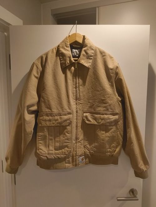 Carhartt WIP Stanton Jacket Brown Quilted Lined Zip Bomber Mens Size M RRP £245