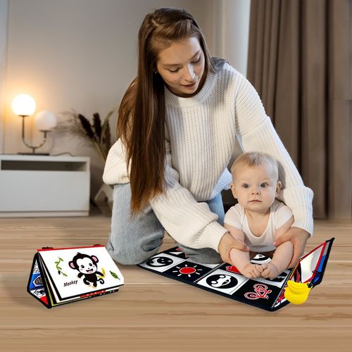 8in1 Multiple Paintings Baby Mirror Toy Soft Teethers Sensory Portable Washable — image 1
