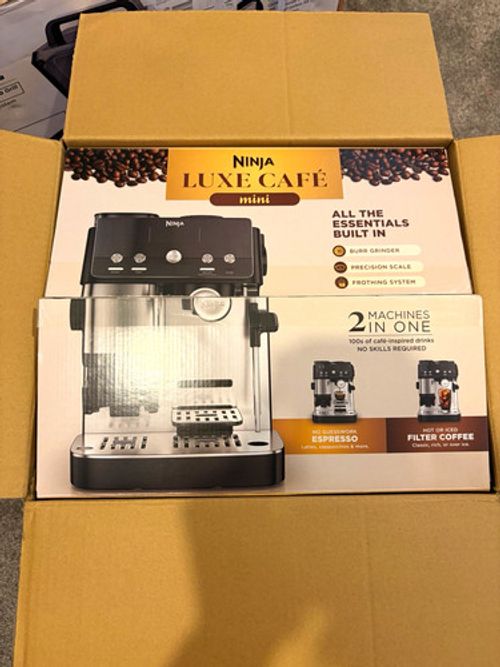 Ninja Luxe Café Mini ES301UK Espresso/Filter Machine w/ Grinder Steam Wand boxed