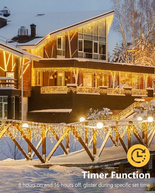 600 Icicle Lights 15M Christmas In/Outdoor Lights Bright LED Snowing Effect XMAS — image 4