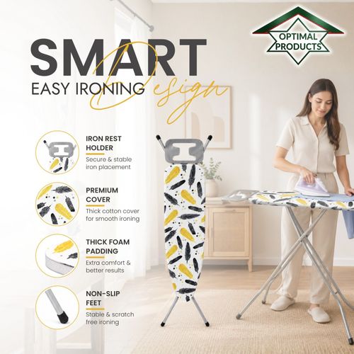 SMALL 97 x 30 CM IRONING BOARD LIGHTWEIGHT ADJUSTABLE WIDE IRON NON SLIP RACK — image 3