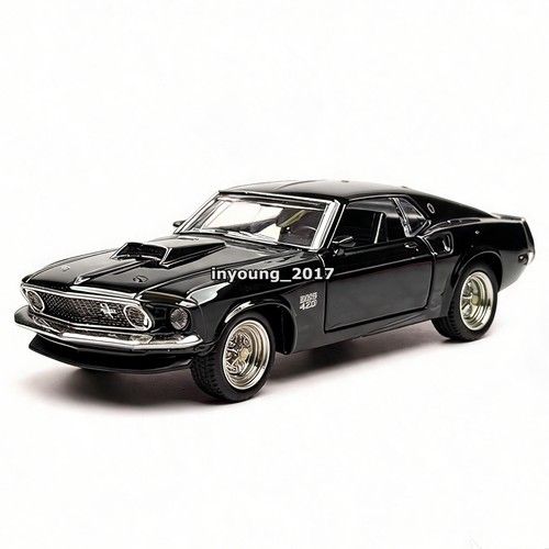 1:36 Ford Mustang Boss 429 1969 Model Car Diecast Toy Cars Toys for Boys Black
