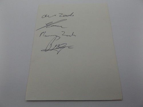 5" x 4" AUTOGRAPH BOOK PAGE SIGNED BY ALEX & MURRAY ZOCH & OTHERS - SPEEDWAY