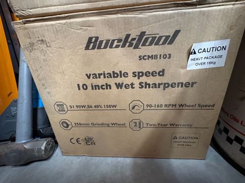 BUCKTOOL 250mm Variable Speed Sharpener 90-160RPM Two-Direction Water Cooled 220 — image 4
