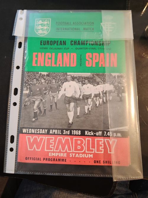 England v Spain 1968 Wembley Programme + 2 Tickets European Championship QF — image 13