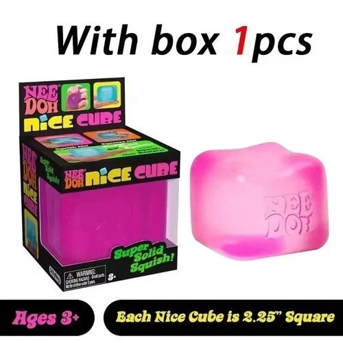 Nice Cube Nee Doh Stress Ball Sensory Toys Needohs Fidget Anxity Groovy Blue