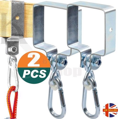 SWING HOOKS HANGERS SQUARE (PAIR) GALVANIZED IRON for 90mm diameter timber 200kg
