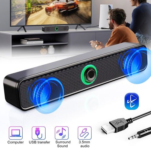Computer Speakers USB Powered Wired Bluetooth PC Desktop Laptop Speaker Soundbar — image 17