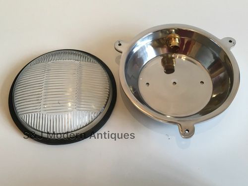 Industrial Bulkhead Light Wall Ceiling Silver Marine Aluminium Round Nautical  — image 7