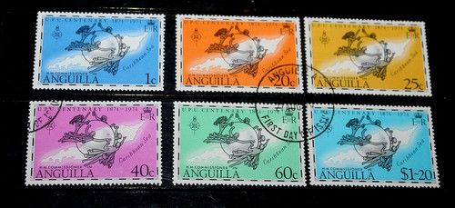 ANGUILLA 1974 UPU CENTENARY SET OF 6 ISSUES  FINE  CTO