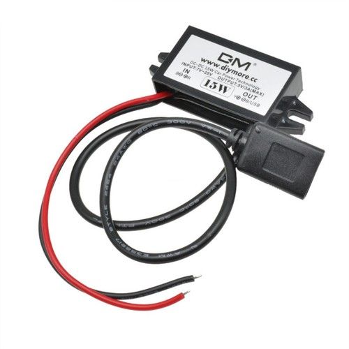 DC DC Step Down Converter 12V to 5V 3A 15W Buck Module Car Power Supply USB A
