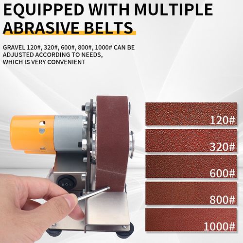 Mini Electric Belt Sander Bench Polisher Grinding Machine DIY Sharpener Tools — image 7
