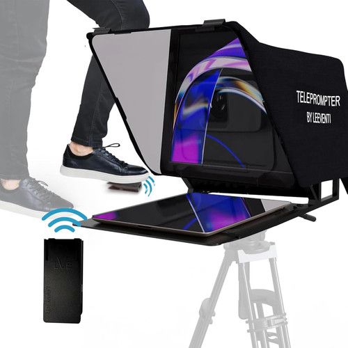 Teleprompter Compatible with Ipad, Tablet, Smartphone, and DSLR Camera, Controll