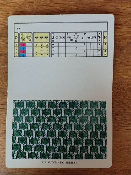 Empisal Knitmaster MOD 305 Automatic Pattern Card Set Series 1 — image 3